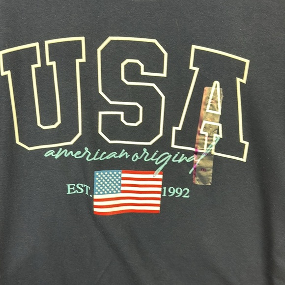 USA AMERICAN ORIGINAL T SHIRT NWT SZ XXL by ZOE & LIV red white blue and navy - Picture 3 of 6